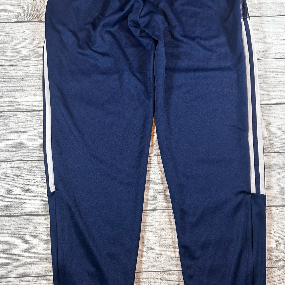 Adidas Kids Blue Joggers with White Stripes - Picture 5 of 8